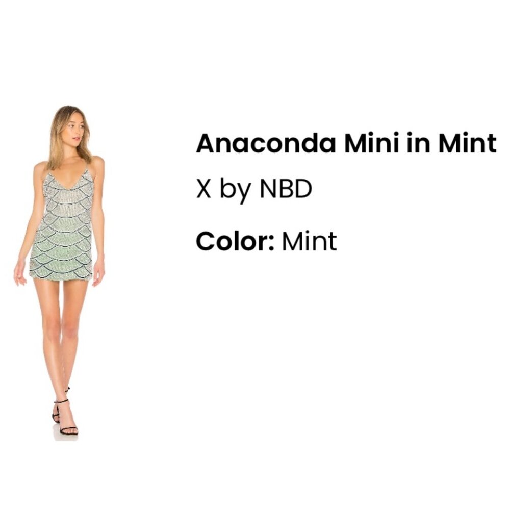 X by NBD "Anaconda Mini" Dress – Mint Green | Size Small